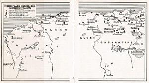 Plan des curiosites monumentales d'Algerie